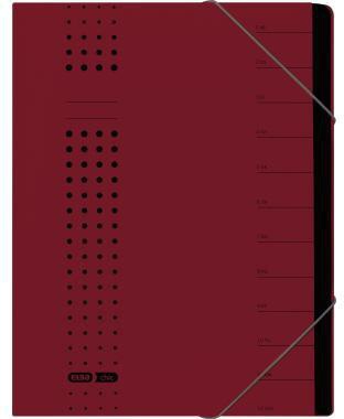 ELBA Ordnungsmappe chic 400002021 DIN A4 7Fächer Karton bordeaux