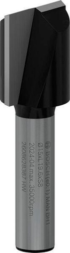 Bosch Nutfräser Standard for Wood Arbeits-L.20mm D.15mm L.51mm Schaft 8mm