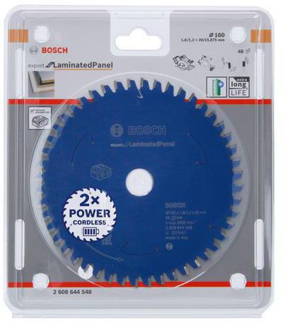 Bosch Kreissägeblatt Expert for Laminated Panel D.160mm Bohrung 20mm 48Zähne WZ
