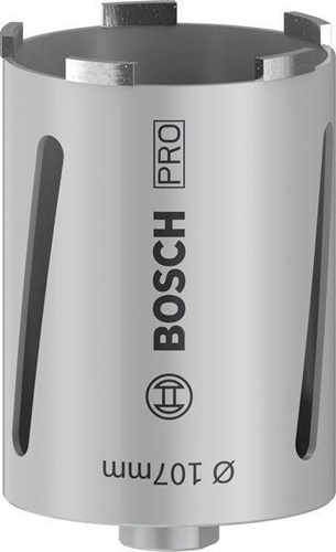 Bosch Diamanttrockenbohrkrone PRO Arbeits-L.107mm D.150 G 1/2Zoll 6 Seg.