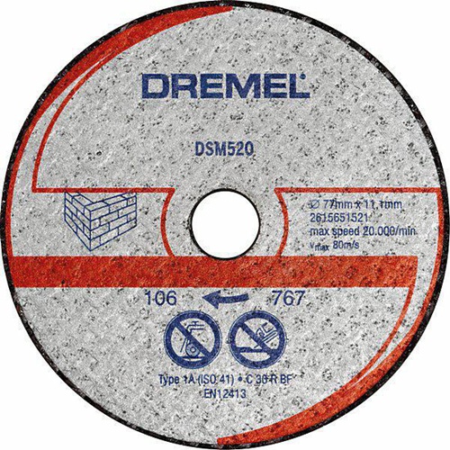 Bosch Mauerwerk-Trennscheibe DREMEL® DSM520 Arbeits-D.20mm 