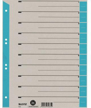 Leitz Trennblatt 16523030 DIN A4 Karton Tab h.bl 25 St./Pack.