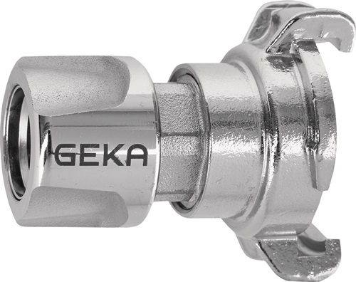 Übergangsstück GEKA plus MS verchr.Klaue u.Steckbuchse GEKA