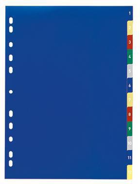 DURABLE Register 1-12 675027 DIN A4 PP farbig