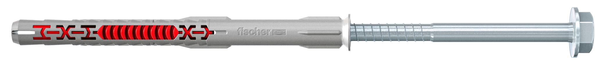 fischer Langschaftdübel DuoXpand 10 x 100 T FUS ohne breiten Rand, Sechskantschraube mit U-Scheibe
