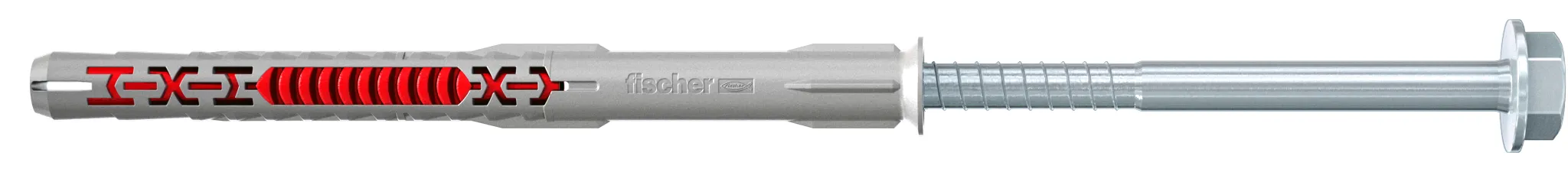 fischer Langschaftdübel DuoXpand 10 x 100 T FUS ohne breiten Rand, Sechskantschraube mit U-Scheibe