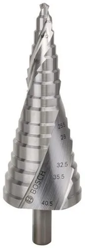 Bosch Stufenbohrer Stufen-D.6-38,5mm Schaft-D.10mm/125,5mm HSS blank 16 Stufen