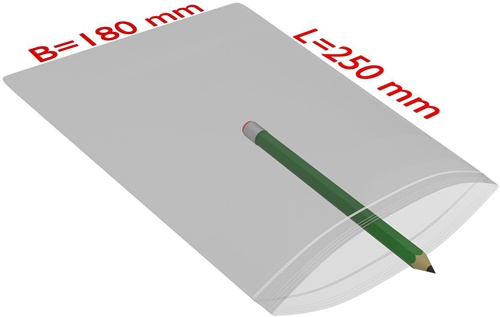 Druckverschlussbeutel Maße 180x250mm Stärke 90µ PE transparent TRANSPAK
