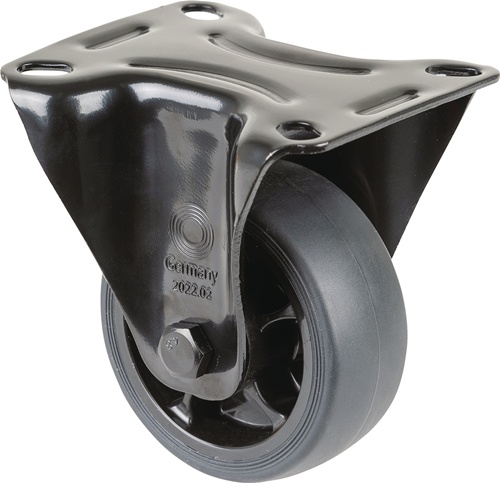 Bockrolle Gummi Platte L104xB80 mm Farbe Rolle schwarz BS ROLLEN