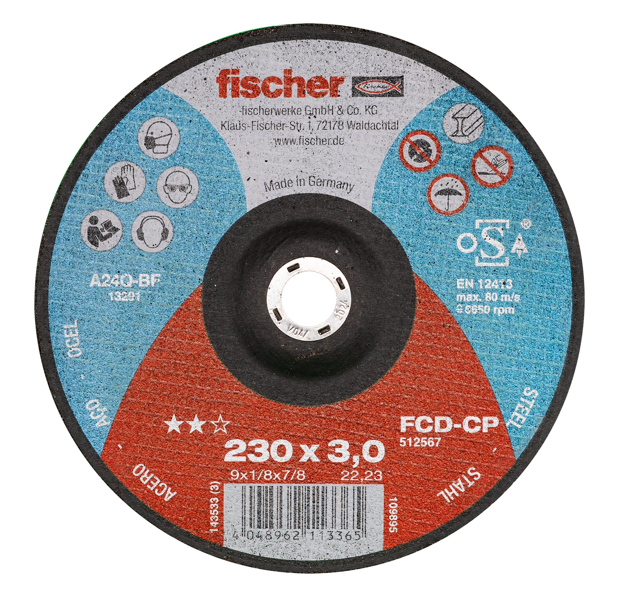 fischer Trennscheibe FCD-CP 230 x 3 x 22,23 Carbon