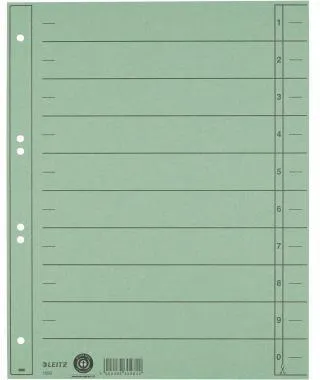 Leitz Trennblatt 16580055 A4 230g Karton grün 100 St./Pack.