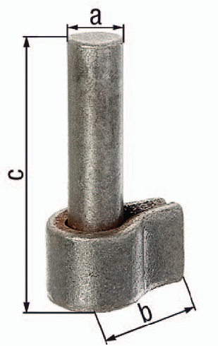 Kloben z.Anschweißen 20x50mm STA roh GAH