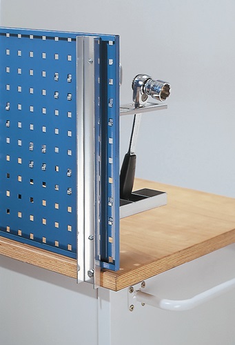 Werkbankhalterung f.Platten-L.1500/2000mm f.Loch-/Schlitzplatten Rasterplan