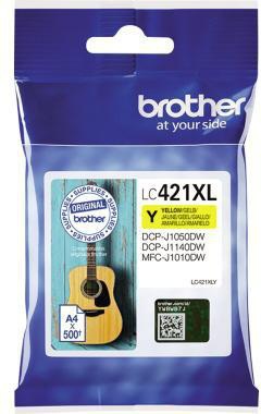 Brother Tintenpatrone LC421XLY 500Seiten gelb