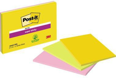 Post-it Haftnotiz Meeting Notes 6445-3SS-EU 101x152mm sort. 3x45Bl.