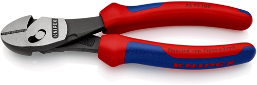 Hochleistungsseitenschneider TwinForce® L.180mm pol.Mehrkomp.-Hülle KNIPEX