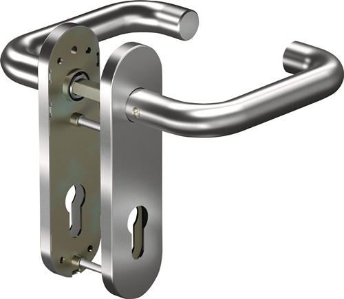 Feuerschutzgarnitur für Türstärke 38 - 63 mm PZ abgerundet DIN links / rechts OGRO