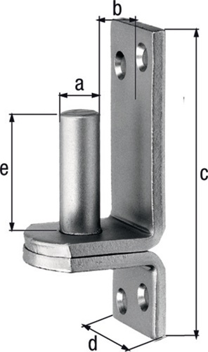 Kloben auf Platte 16x13mm VA GAH