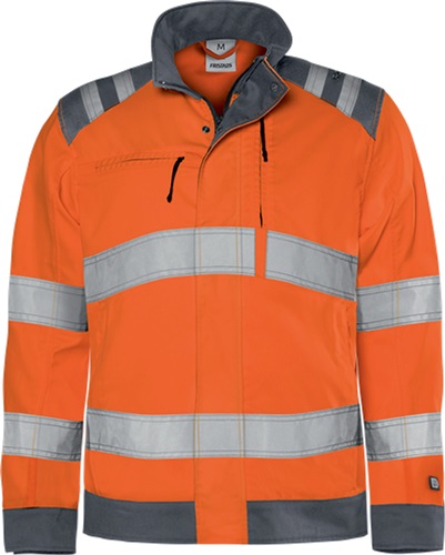FRISTADS Warnschutzjacke High Vis Green 4067 GPLU Gr.XL warnschutz-orange/grau