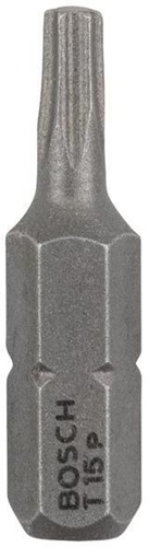 Bosch Schrauberbit Extra-Hart ISO1173 C6.3 T15 L.25mm 1/4Zoll-Außen-6kt 25erPack