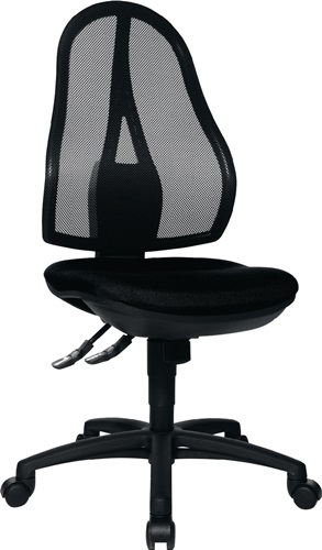 Bürodrehstuhl Punktsynchr.-T.schwarz 430-510mm