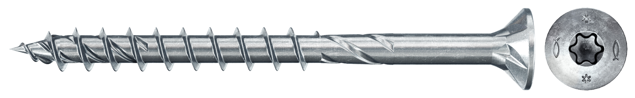 fischer PowerFast FPF II CTP 5,0 x 50 BC 200 Senkkopf mit Innenstern TX Teilgewinde galvanisch verzinkt, blau passiviert