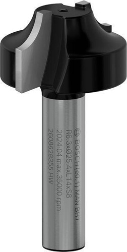 Bosch Profilfräser E Arbeits-L.14,3mm D.25,4mm L.46mm Schaft 8mm Radius 6,3mm