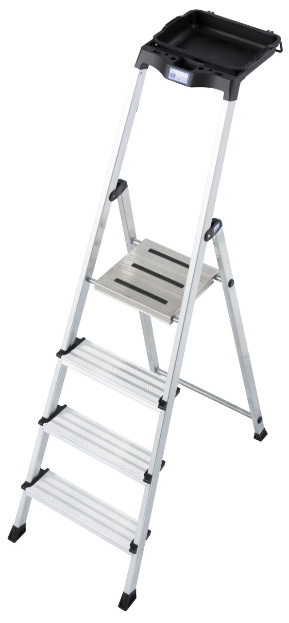 Krause MONTO Secury mit Multi-Grip Stufen-StehLeiter 1x4 Stufen