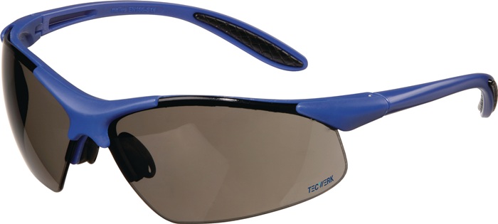 Schutzbrille DAYLIGHT PREMIUM EN 166 Bügel dunkelblau,Scheibe smoke PC TECWERK