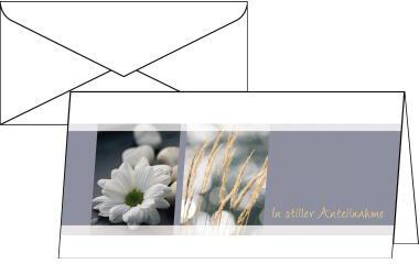 SIGEL Trauerkarte Anteilnahme DS208 DL 220g 10 St./Pack. +Umschläge