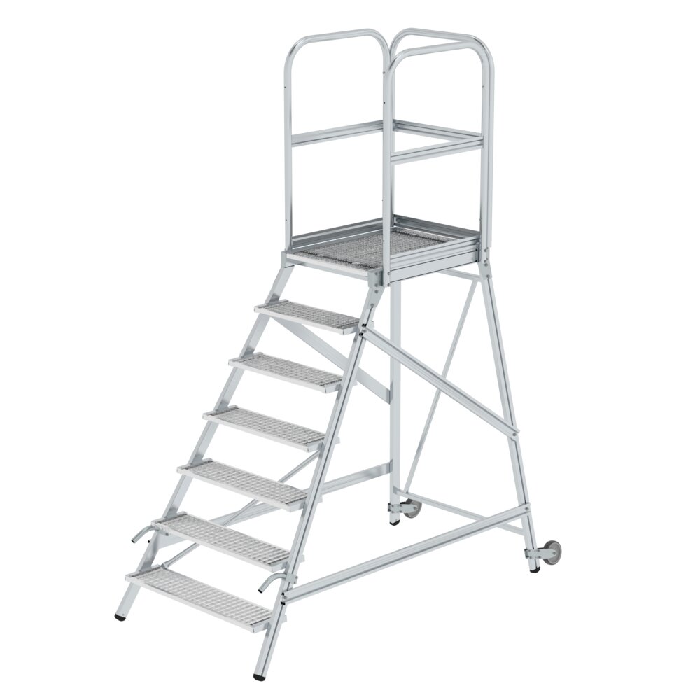 MUNK Podesttreppe mit Rollen und Griffen