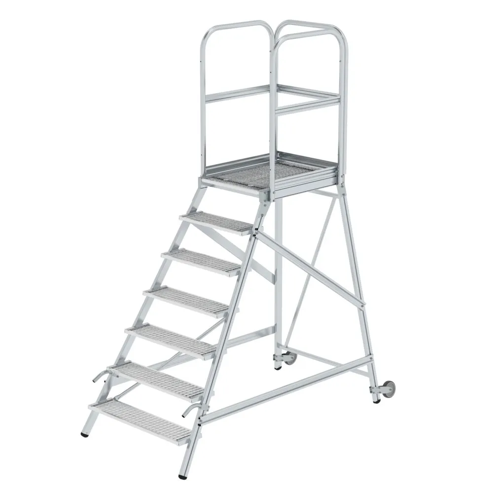 MUNK Podesttreppe mit Rollen und Griffen