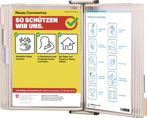 Wandhalter 10 Sichttafeln lackiertf.A4 TARIFOLD