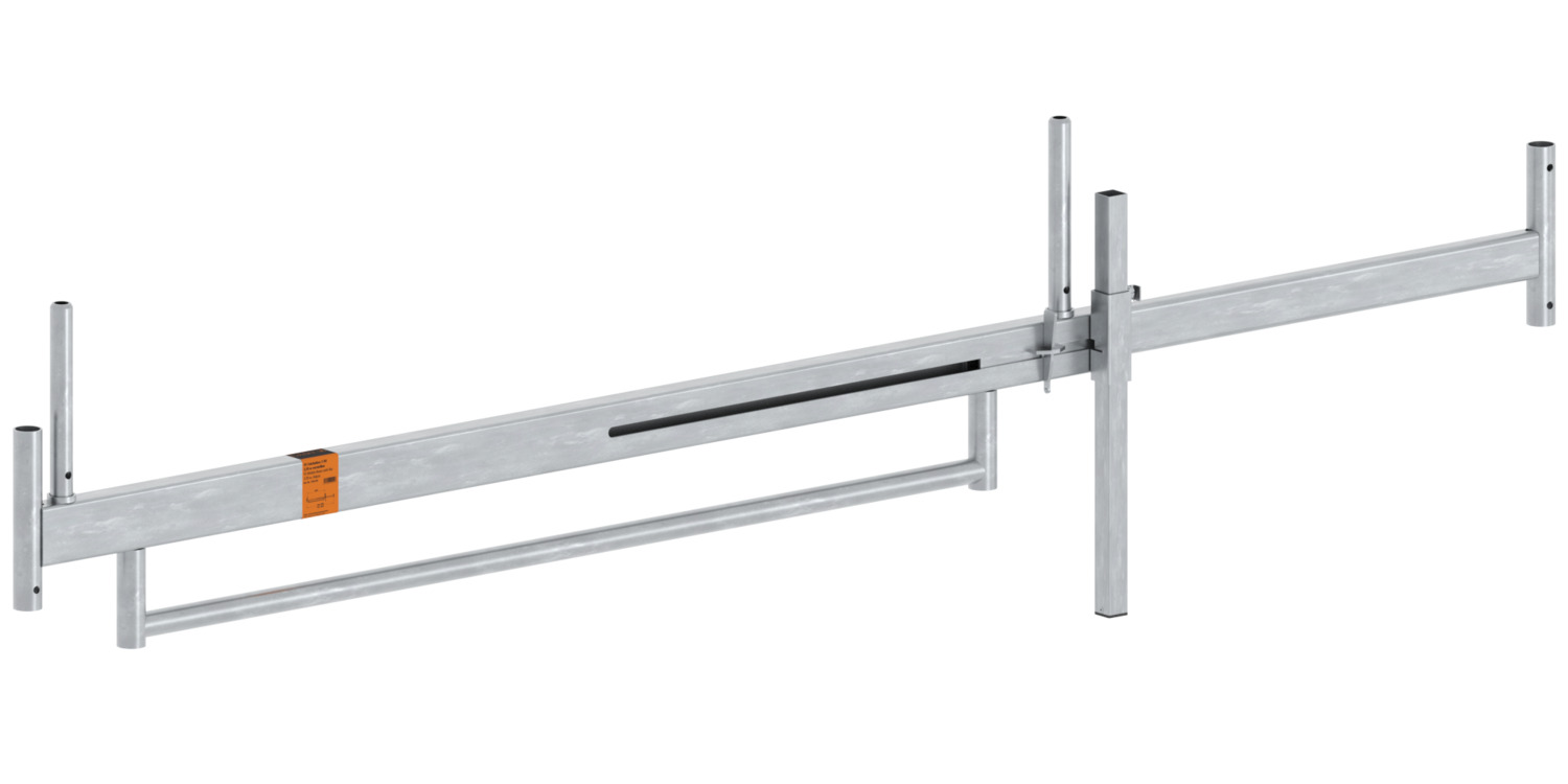 Layher Fahrbalken 3,2 m mit 2 Rohrverbindern, verstellbar