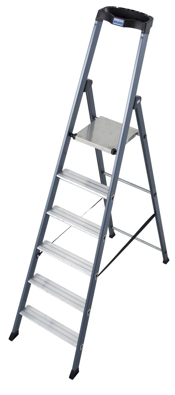 Krause MONTO SePro S Stufen-Stehleiter eloxiert 1x6 Stufen