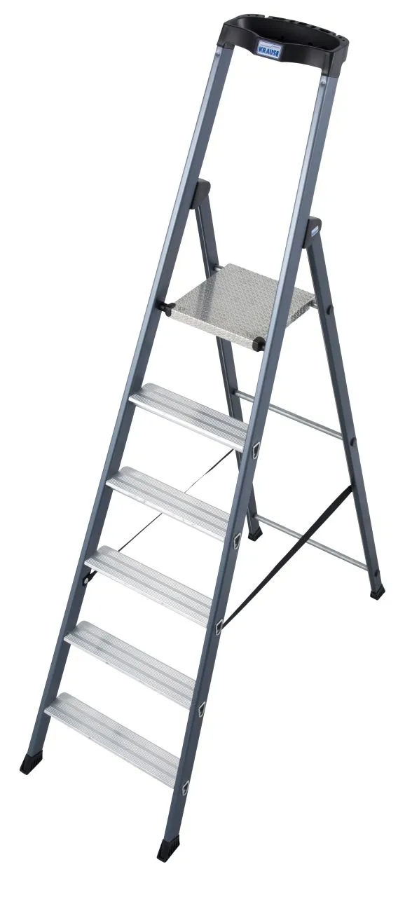 Krause MONTO SePro S Stufen-Stehleiter eloxiert 1x6 Stufen