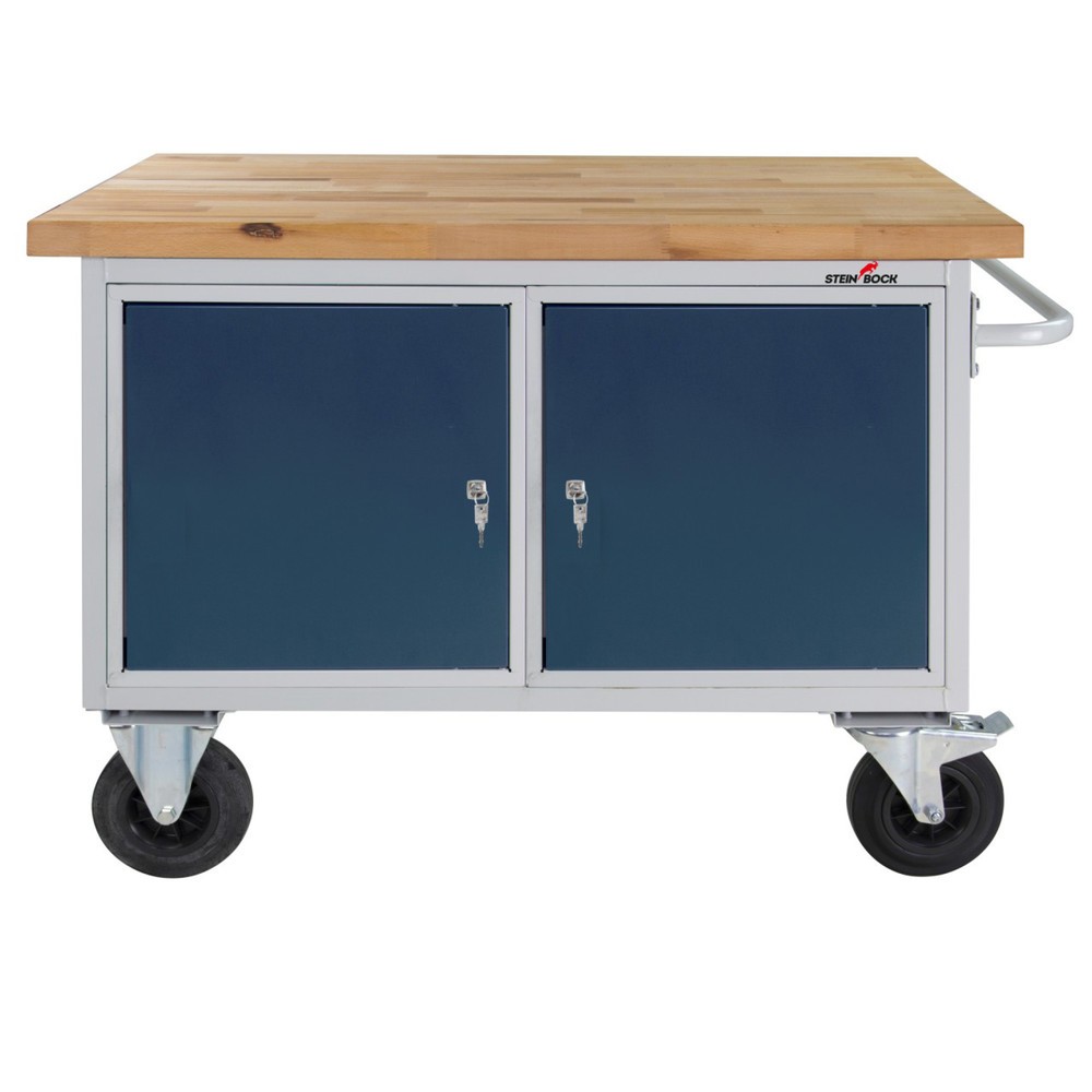 Steinbock® Werkbank Motion, verfahrbar, 2 Türen, TK 500 kg