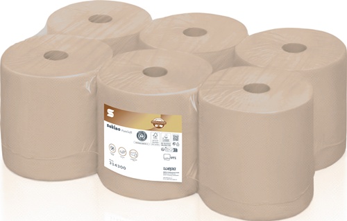 Handtuchrolle Satino PureSoft 314300 2-lag.beige L.ca.170 mxB.ca.205mm 6 Rl./VE
