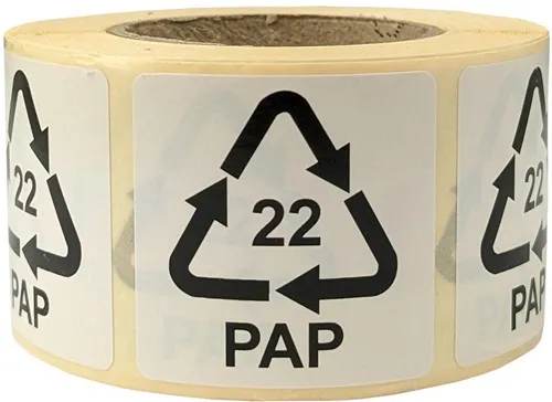 Etiketten f.Italien Maße 35x35mm Haftfolie weiß SK Aufdruck 22 PAP (Papier)