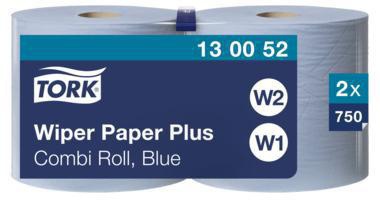 Tork Putztuch 130052 2lagig 23,5cmx255m 750Bl. bl 2 Rl./Pack.