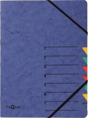 PAGNA Ordnungsmappe EASY 24061-02 DIN A4 7Fächer Pressspann blau