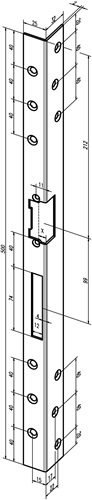 Sicherheits-Winkelschließblech 312 Länge 500 mm Stärke 2 mm ASSA ABLOY