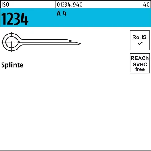 Splinte ISO 1234 13x 160 A 4 25 Stück