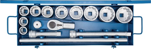 Steckschlüsselsatz D 21 EMU-10 15-tlg.1 Zoll SW 36-80mm Z.32 12KT GEDORE