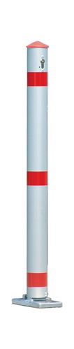 Sperrpfosten Alu.natur D.75mm kippbar,z.Aufdübeln URBANUS