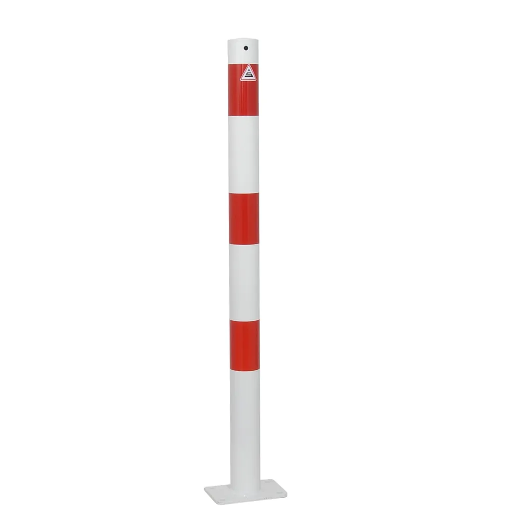 Absperrpfosten Stahlrohr Ø 60 x 2,5 mm ortsfest für Dübelbefestigung