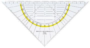 Aristo Geometriedreieck AR 1555/2 Facette Tuschenoppen 22,5cm gk