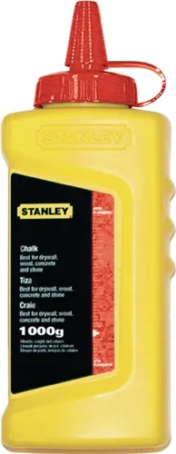 Schlagschnurkreide 1000g rot wasserfest,schwer löslich Ku.-Flasche STANLEY