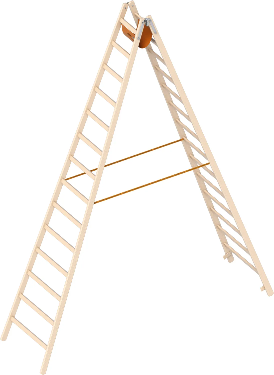Layher Holzstehleiter 1038 2x14 Sprossen