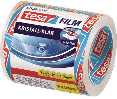 tesa Klebefilm 57790-00000 15mmx10m kristallklar 3 Rl./Pack.